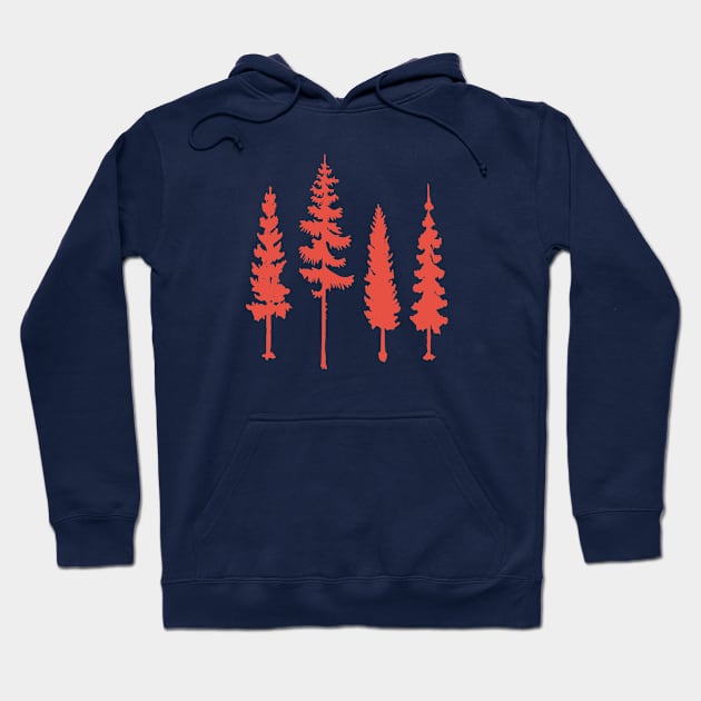 Trees silhouette Hoodie by PallKris